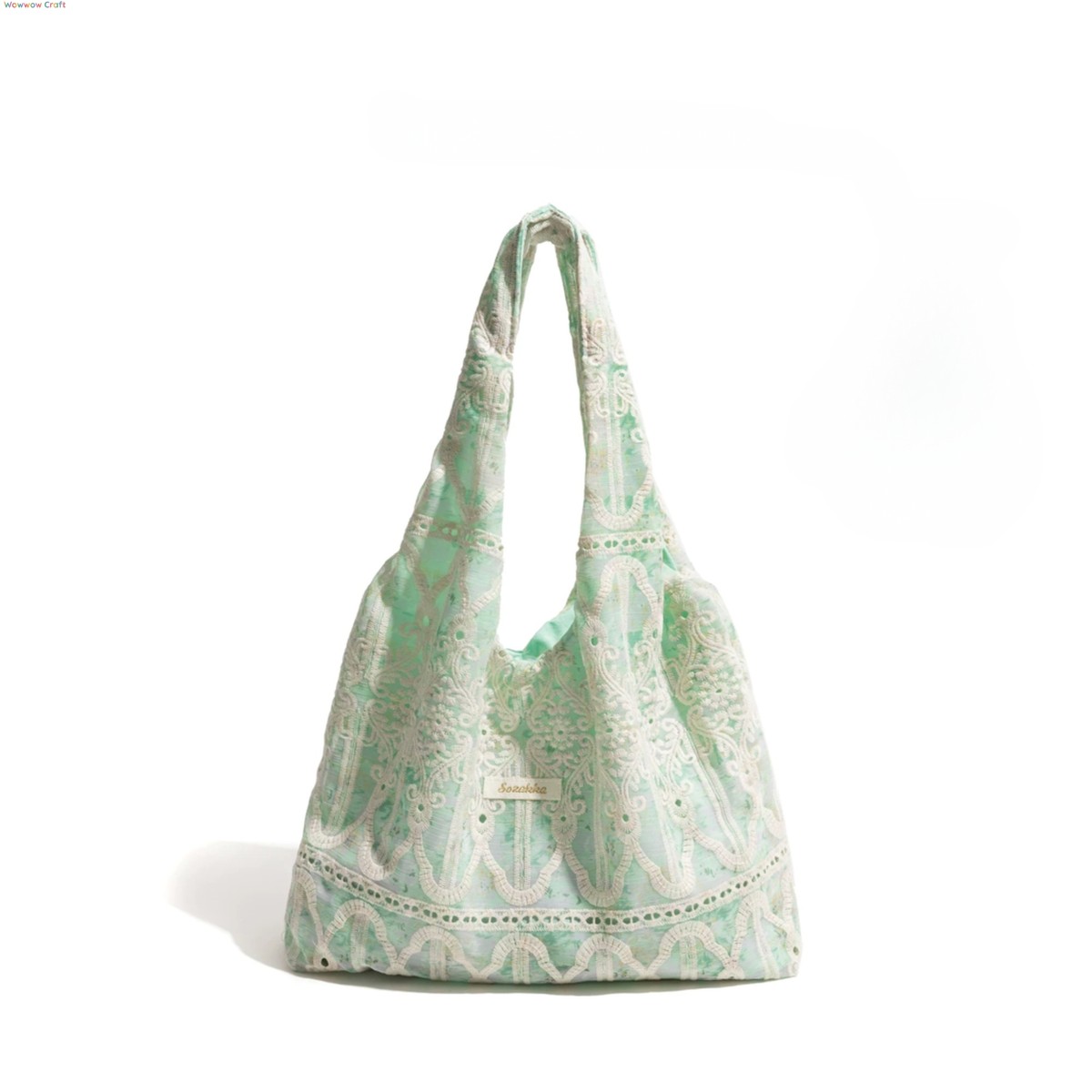 Shoulder Bags,Totes,Korean style embroidered lace shoulder bag - Canvas bag tote bag